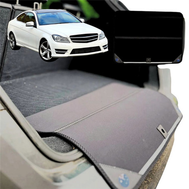 Rear Cargo Boot Bumper Protector for Mercedes-Benz C-class 2007 - 2014 Coupe (W204) - Standard (72 x 55) - Black