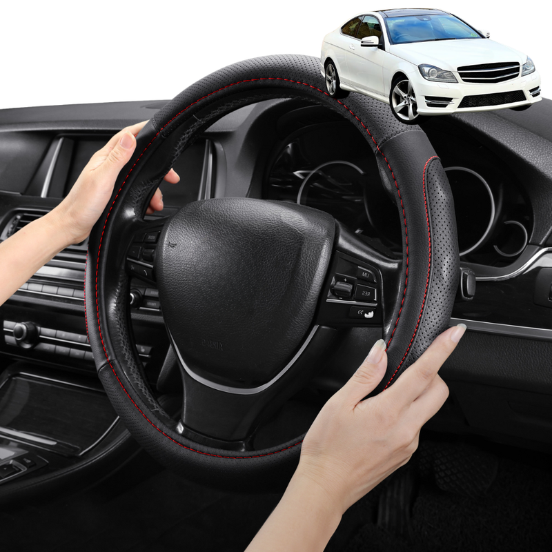 Steering Wheel Cover Pro Extra Layer for Mercedes-Benz C-class 2007 - 2014 Coupe (W204) - Breathable & Anti-Slip