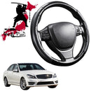 Black Samurai Segmented Steering Wheel Cover for Mercedes-Benz C-class 2007 - 2014 Sedan (W204)-1