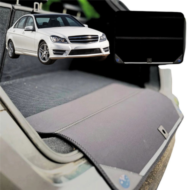 Rear Cargo Boot Bumper Protector for Mercedes-Benz C-class 2007 - 2014 Sedan (W204) - Standard (72 x 55) - Black