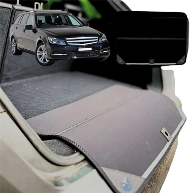 Rear Cargo Boot Bumper Protector for Mercedes-Benz C-class 2007 - 2014 Wagon (W204) - Standard (72 x 55) - Black