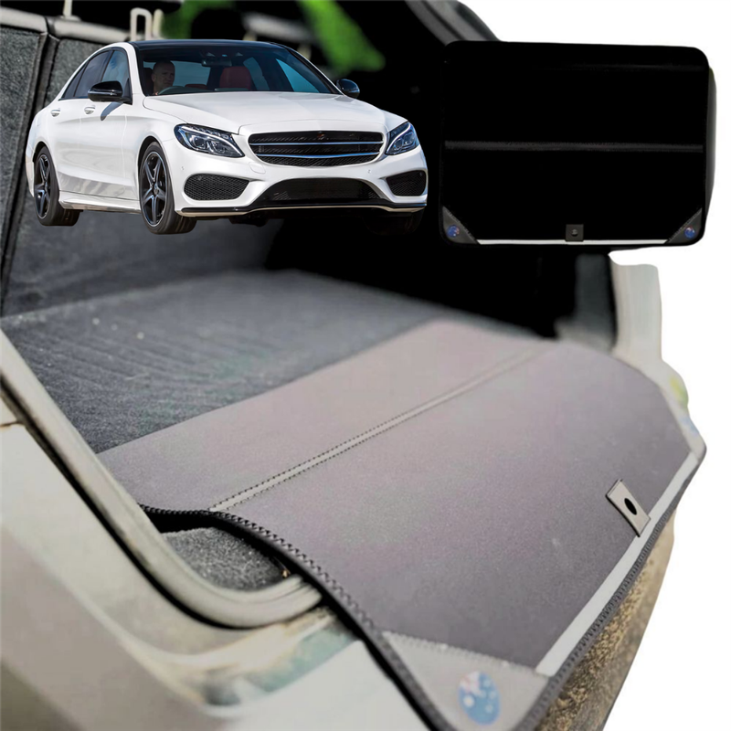 Rear Cargo Boot Bumper Protector for Mercedes-Benz C-class 2014 - 2021 Sedan (W205) - Standard (72 x 55) - Black