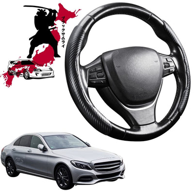 Black Samurai Segmented Steering Wheel Cover for Mercedes-Benz C-class 2015 - 2021 Coupe/Cabriolet (W205)