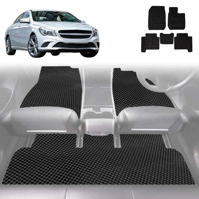6D Diamond Car Floor Mats for Mercedes-Benz CLA-Class 2013 - 2019 (C117) - Custom-Fit Carpet Liner
