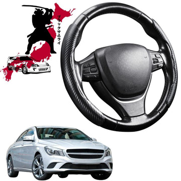 Black Samurai Segmented Steering Wheel Cover for Mercedes-Benz CLA-Class 2013 - 2019 (C117)