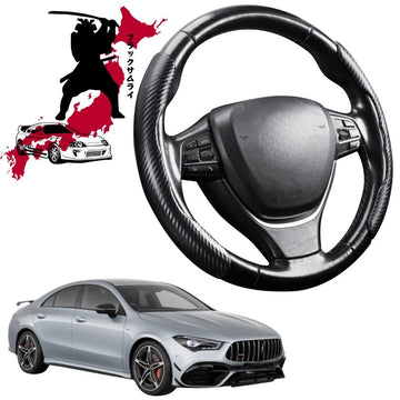Black Samurai Segmented Steering Wheel Cover for Mercedes-Benz CLA-Class 2019 - Current (C118)