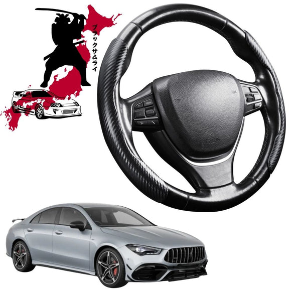 Black Samurai Segmented Steering Wheel Cover for Mercedes-Benz CLA-Class 2019 - Current (C118)