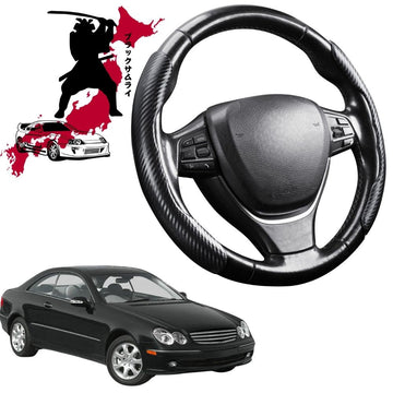 Black Samurai Segmented Steering Wheel Cover for Mercedes-Benz CLK-Class 2003 - 2010 (C209)