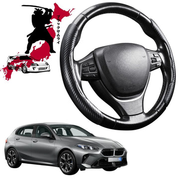 Black Samurai Segmented Steering Wheel Cover for BMW 1 Series 5-Door Hatch 2019 - Current (F40)