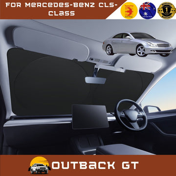 Front Windscreen Sun Shade for Mercedes-Benz CLS-Class 2004 - 2010 (C219) - Standard 150 x 85 cm - Black