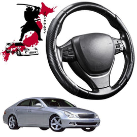 Black Samurai Segmented Steering Wheel Cover for Mercedes-Benz CLS-Class 2004 - 2010 (C219)