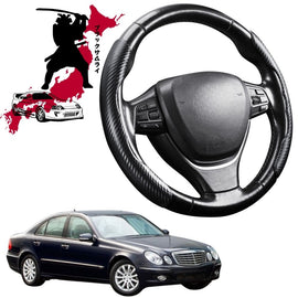 Black Samurai Segmented Steering Wheel Cover for Mercedes-Benz E-Class 2002 - 2009 Sedan (W211)