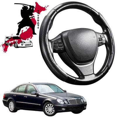 Black Samurai Segmented Steering Wheel Cover for Mercedes-Benz E-Class 2002 - 2009 Sedan (W211)