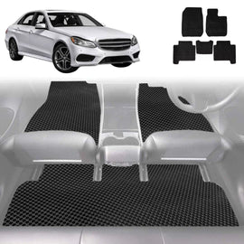 6D Diamond Car Floor Mats for Mercedes-Benz E-Class 2009 - 2016 Sedan (W212) - Custom-Fit Carpet Liner