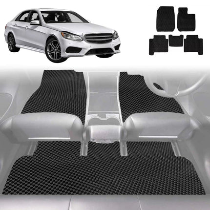 6D Diamond Car Floor Mats for Mercedes-Benz E-Class 2009 - 2016 Sedan (W212) - Custom-Fit Carpet Liner