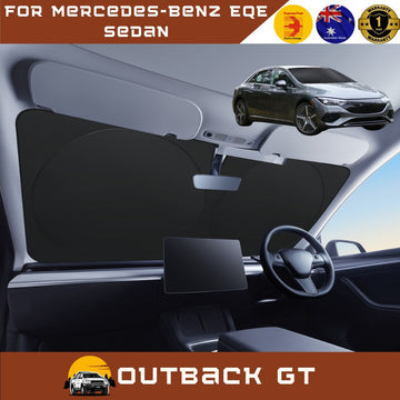 Front Windscreen Sun Shade for Mercedes-Benz EQE Sedan 2022 - Current - Standard 150 x 85 cm - Black