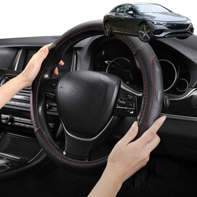 Steering Wheel Cover Pro Extra Layer for Mercedes-Benz EQE Sedan 2022 - Current - Breathable & Anti-Slip - D-Shape 38 cm