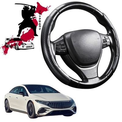 Black Samurai Segmented Steering Wheel Cover for Mercedes-Benz EQS Sedan 2022 - Current