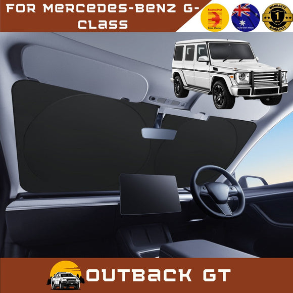 Front Windscreen Sun Shade for Mercedes-Benz G-Class 2018 - Current (W463A) - Standard 150 x 85 cm - Black