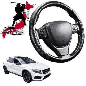 Black Samurai Segmented Steering Wheel Cover for Mercedes-Benz GLA SUV 2013 - 2019 (X156)
