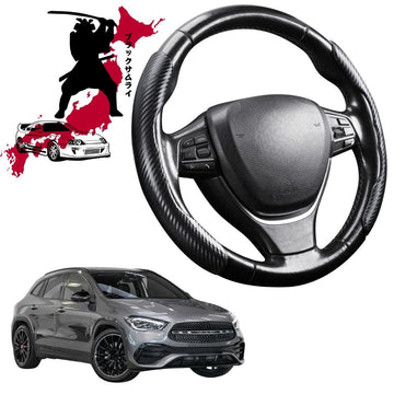 Black Samurai Segmented Steering Wheel Cover for Mercedes-Benz GLA SUV 2020 - Current (H247)