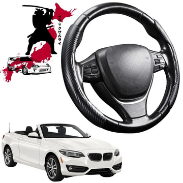Black Samurai Segmented Steering Wheel Cover for BMW 2 Series 2014 - 2021 Coupe/Convertible (F22 F23)