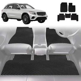 6D Diamond Car Floor Mats for Mercedes-Benz GLC 2015 - 2022 SUV (X253) - Custom-Fit Carpet Liner