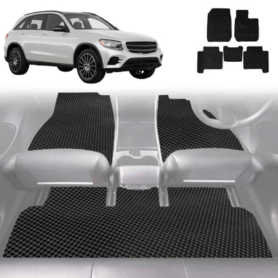 6D Diamond Car Floor Mats for Mercedes-Benz GLC 2015 - 2022 SUV (X253) - Custom-Fit Carpet Liner