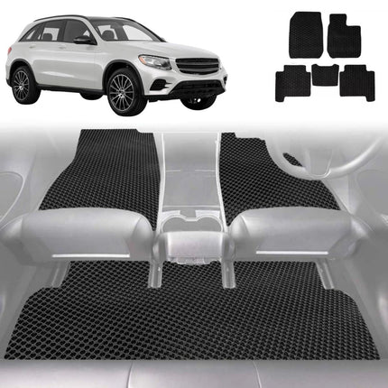 6D Diamond Car Floor Mats for Mercedes-Benz GLC 2015 - 2022 SUV (X253) - Custom-Fit Carpet Liner