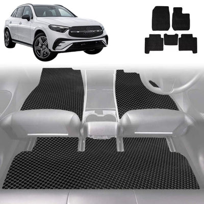 6D Diamond Car Floor Mats for Mercedes-Benz GLC 2023 - Current (X254) - Custom-Fit Carpet Liner