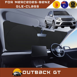 Front Windscreen Sun Shade for Mercedes-Benz GLE-Class 2015 - 2019 (W166) - Standard 150 x 85 cm - Black