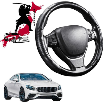 Black Samurai Segmented Steering Wheel Cover for Mercedes-Benz S-class 2013 - 2020 (W222/C217/A217)