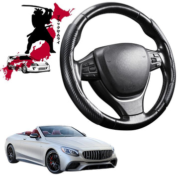 Black Samurai Segmented Steering Wheel Cover for Mercedes-Benz S-class 2014 - 2000 Cabriolet