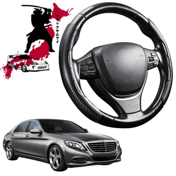 Black Samurai Segmented Steering Wheel Cover for Mercedes-Benz S-class 2014 - 2020 Sedan Long
