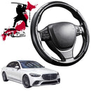 Black Samurai Segmented Steering Wheel Cover for Mercedes-Benz S-class 2021 - Current Sedan Long-1