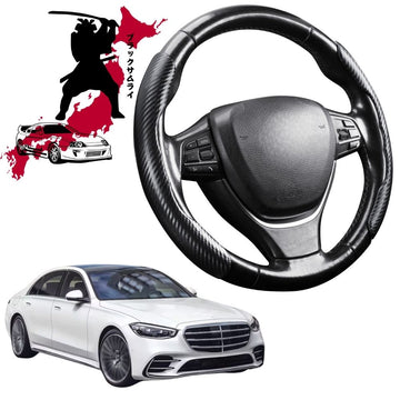 Black Samurai Segmented Steering Wheel Cover for Mercedes-Benz S-class 2021 - Current Sedan Long