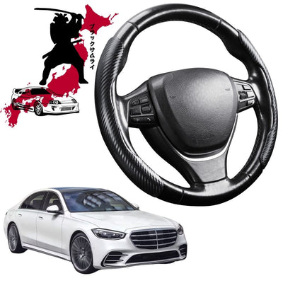 Black Samurai Segmented Steering Wheel Cover for Mercedes-Benz S-class 2021 - Current Sedan Long