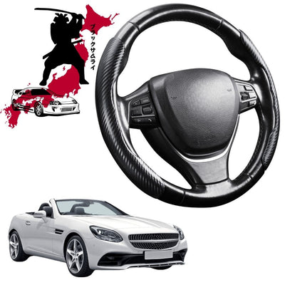 Black Samurai Segmented Steering Wheel Cover for Mercedes-Benz SLC-Class 2016 - 2020 (R172)