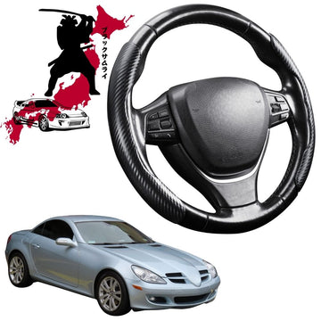 Black Samurai Segmented Steering Wheel Cover for Mercedes-Benz SLK-Class 2004 - 2010 (R171)