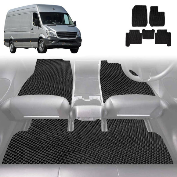 6D Diamond Car Floor Mats for Mercedes-Benz Sprinter 2006 - 2018 (906, NCV3) - Custom-Fit Carpet Liner