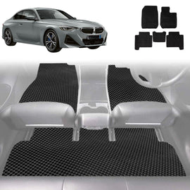 6D Diamond Car Floor Mats for BMW 2 Series 2022 - Current Coupe (G42) - Custom-Fit Carpet Liner