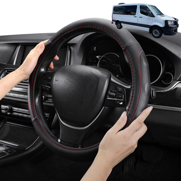 Steering Wheel Cover Pro Extra Layer for Mercedes-Benz Sprinter 2019 - Current (907/910, VS30) - Breathable & Anti-Slip - Circle 38 cm