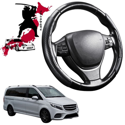 Black Samurai Segmented Steering Wheel Cover for Mercedes-Benz V-Class 2014 - Current (3rd Gen, W447)