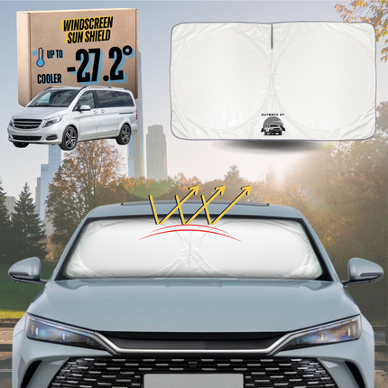 Front Windscreen Sun Shade for Mercedes-Benz Valente 2014 - Current (W447) - XL 160 x 100 cm