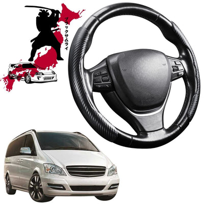 Black Samurai Segmented Steering Wheel Cover for Mercedes-Benz Viano People Mover 2003 - 2014