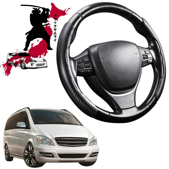 Black Samurai Segmented Steering Wheel Cover for Mercedes-Benz Viano People Mover 2003 - 2014