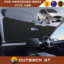 Front Windscreen Sun Shade for Mercedes-Benz Vito Van 2003 - 2013 W639 - XL 160 x 100 cm - Black-1