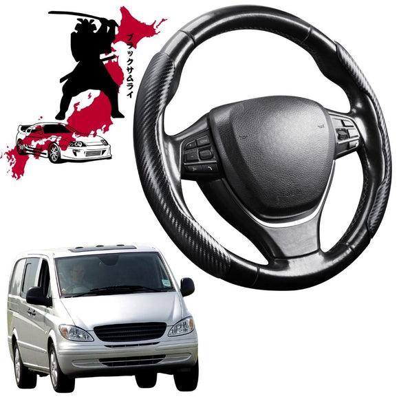 Black Samurai Segmented Steering Wheel Cover for Mercedes-Benz Vito Van 2003 - 2013 W639