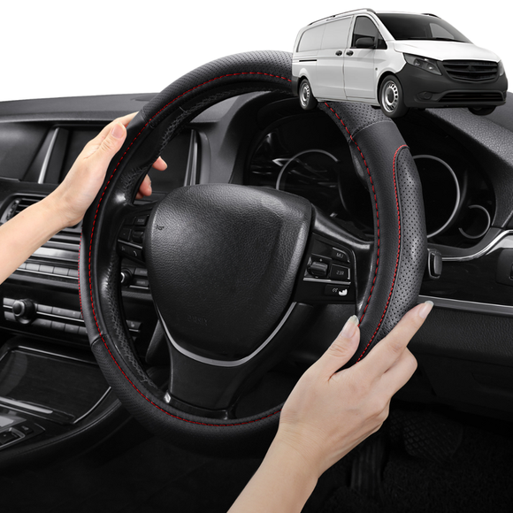Steering Wheel Cover Pro Extra Layer for Mercedes-Benz Vito Van 2014 - Current (W447) - Breathable & Anti-Slip - Circle 38 cm