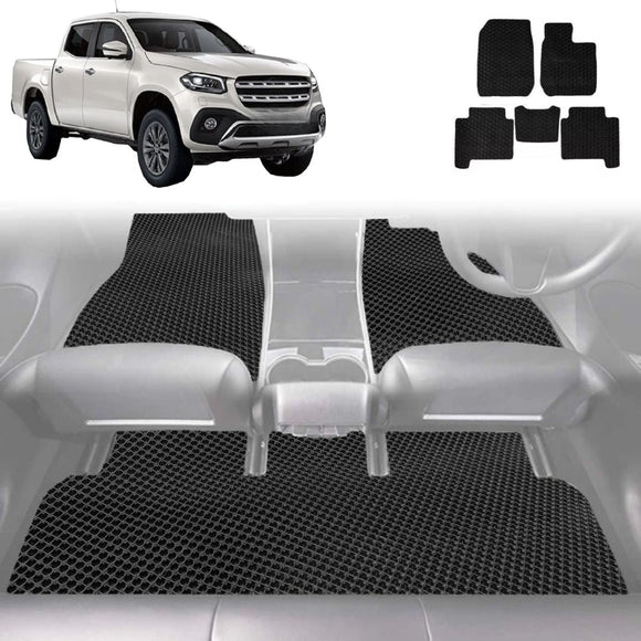 6D Diamond Car Floor Mats for Mercedes-Benz X-Class 2017 - 2021 Ute - Custom-Fit Carpet Liner